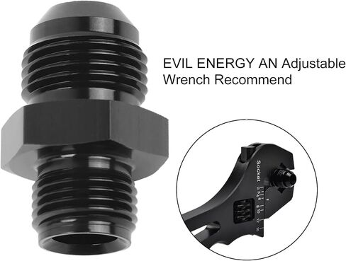 EVIL ENERGY 6AN Male to 5/8 x 18 Inverted Flare Thread Fitting Adapter Straight 2Pcs in Kuwait