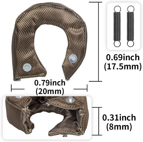 T3 Titanium Turbo Blanket Turbocharger Heat Shield With Fastener Springs in Kuwait