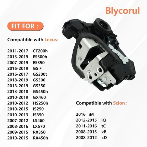 Door Lock Actuator Motor Compatible with Tundra, Camry, 4Runner, Rav4, Lexus RX350 RX450h, Scion tC xB xD | Replaces #69040-0C050, 69040-06180, 931-401 | Front Left Driver Side in Kuwait