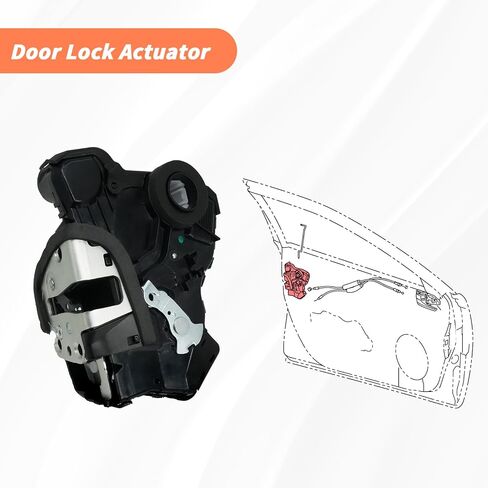 Door Lock Actuator Motor Compatible with Tundra, Camry, 4Runner, Rav4, Lexus RX350 RX450h, Scion tC xB xD | Replaces #69040-0C050, 69040-06180, 931-401 | Front Left Driver Side in Kuwait