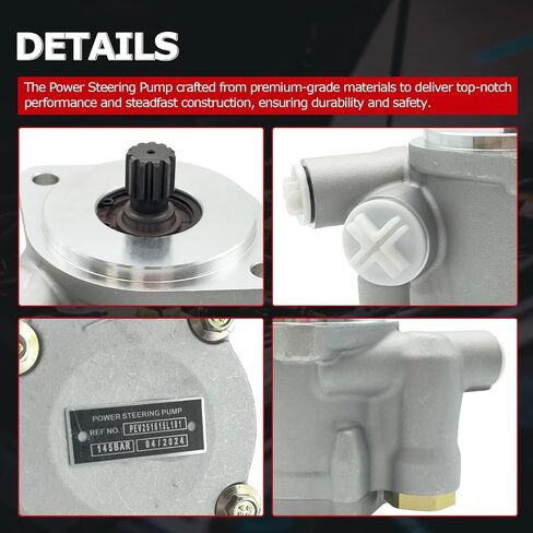 1ST Power Steering Pump for KENWORTH T800 T600 2002-2014, PSR Left Power Steering Replaces OE: EV251615L101 251615L101 PEV251615L101 in Kuwait
