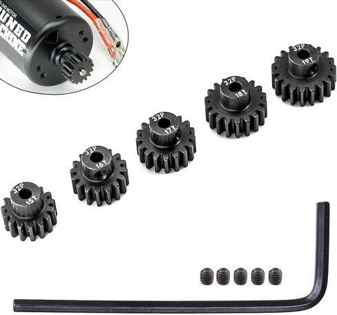 32P Hardened Pinion Gear Set 1/8inch Hole Metal Pinion Gear 10T 11T 12T 13T 14T 3.175mm RC Motor Pinion Gear Kit for 1/10 RC Car in Kuwait