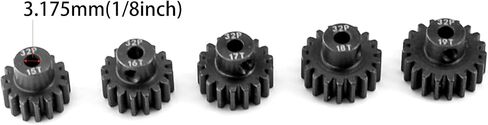 32P Hardened Pinion Gear Set 1/8inch Hole Metal Pinion Gear 10T 11T 12T 13T 14T 3.175mm RC Motor Pinion Gear Kit for 1/10 RC Car in Kuwait
