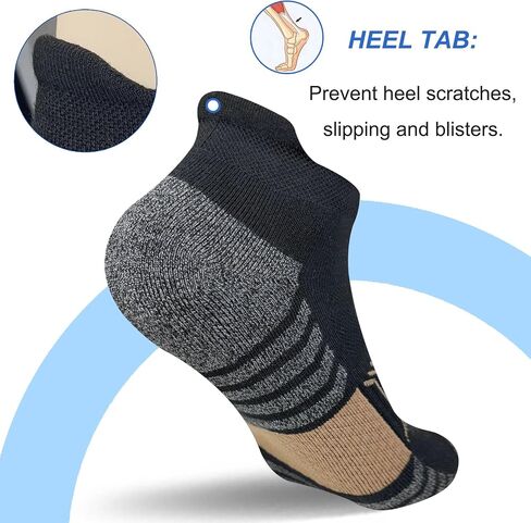 EAMZGOT Men's Ankle Athletic Running Socks Thick Cushioned Low Cut Sport Socks for Men 5 Pairs in Saudi Arabia