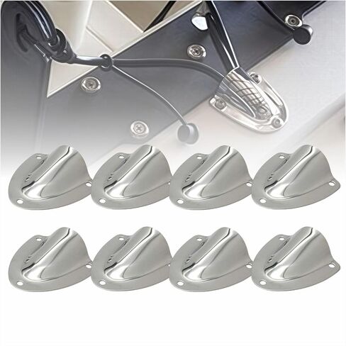 Marine Stainless Steel Midget Clam Shell Vent, Wire Cable Hole Ventilator Cover for Boat, Small Size : 1-5/8" x 1-3/4", Large Size: 2-1/4" x 2-3/16" Optional (S, 4 PCS) in Saudi Arabia