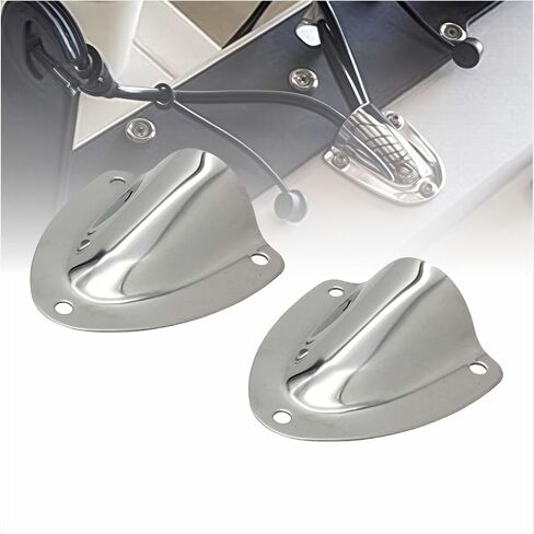 Marine Stainless Steel Midget Clam Shell Vent, Wire Cable Hole Ventilator Cover for Boat, Small Size : 1-5/8" x 1-3/4", Large Size: 2-1/4" x 2-3/16" Optional (S, 4 PCS) in Saudi Arabia