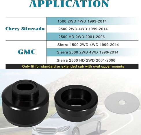 7-141 Body and Cab Mount Bushing Kit Compatible with Chevy Silverado & Sierra 1500 2500 2WD 4WD 1999-2014 Polyurethane Body Cab Mounts + Washers Black (24PCS) in Kuwait