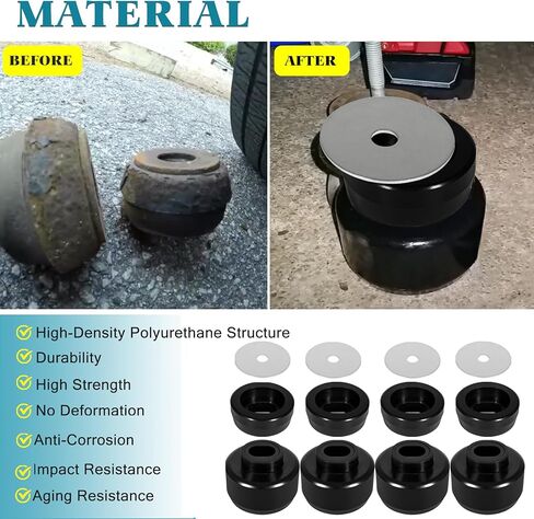 7-141 Body and Cab Mount Bushing Kit Compatible with Chevy Silverado & Sierra 1500 2500 2WD 4WD 1999-2014 Polyurethane Body Cab Mounts + Washers Black (24PCS) in Kuwait