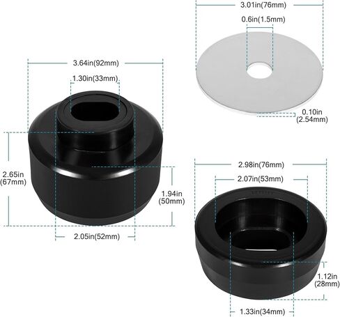 7-141 Body and Cab Mount Bushing Kit Compatible with Chevy Silverado & Sierra 1500 2500 2WD 4WD 1999-2014 Polyurethane Body Cab Mounts + Washers Black (24PCS) in Kuwait