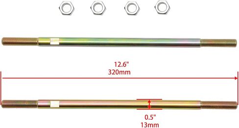 Gledewen Tie Rod End Kit, Compatible with 2005-2013 Honda Foreman 500, 03-16 Honda Rincon 650/680, 01-14 Honda Foreman Rubicon 500, 93-00 Honda Fourtrax 300, Ball Joint Set, ATV UTV Part Accessories in Kuwait