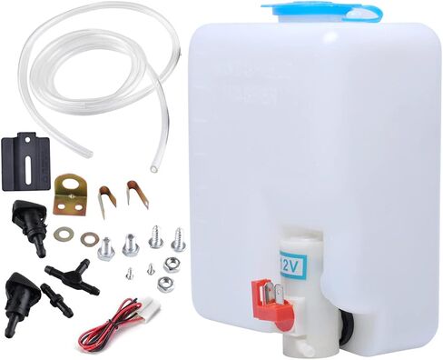 Wadoy Universal Windshield Washer Pump Reservoir Kit 99300 Fluid Reservoir Tank Bottle with Pump in Saudi Arabia