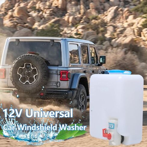 Wadoy Universal Windshield Washer Pump Reservoir Kit 99300 Fluid Reservoir Tank Bottle with Pump in Saudi Arabia