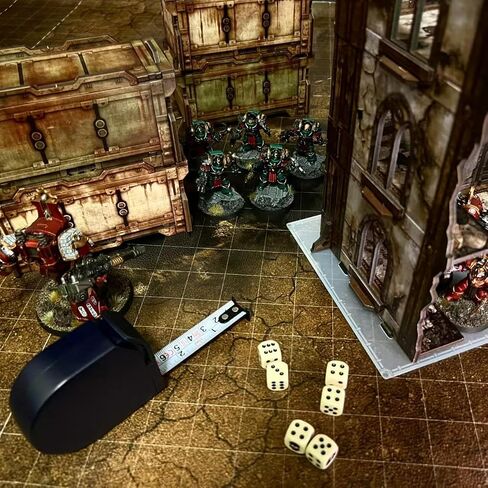 44'' x 60'' Battle Mat Gridded War-Gaming Mat for WH40K, DND, Wargame RPG and Other Tabletop Games - Made of Synthetic Leather, Wasteland Patterned in Kuwait