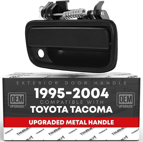 Exterior Front Driver Door Handle Replacement, Upgraded Metal - Compatible with 1995-2004 Toyota Tacoma - Textured Black - OEM 69220-35020, 79344, 91319, TO1310117 in Kuwait