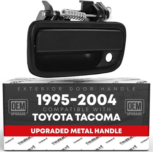 Exterior Front Driver Door Handle Replacement, Upgraded Metal - Compatible with 1995-2004 Toyota Tacoma - Textured Black - OEM 69220-35020, 79344, 91319, TO1310117 in Kuwait