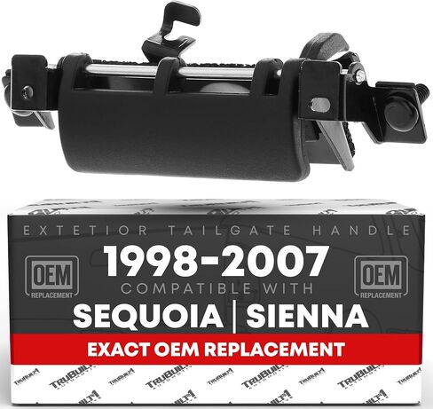 مجموعة مقبض الباب الخلفي ، المعادن المطورة - متوافق مع 1998-2003 تويوتا سيينا ، 2001-2007 تويوتا سيكويا - مقبض صندوق الباب الخلفي لبث خلفي - OEM 69090-08010 ، 79600 ، TO1820100 in Kuwait