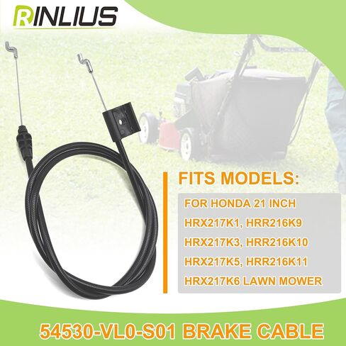 54530-VL0-S01 Brake Cable for Honda 21" HRR216 HRX217 Walk-Behind Lawn Mowers fits Honda HRR216K9, HRR216K10, HRR216K11, HRX217K1, HRX217K3, HRX217K5, HRX217K6 Lawn Mower in Saudi Arabia