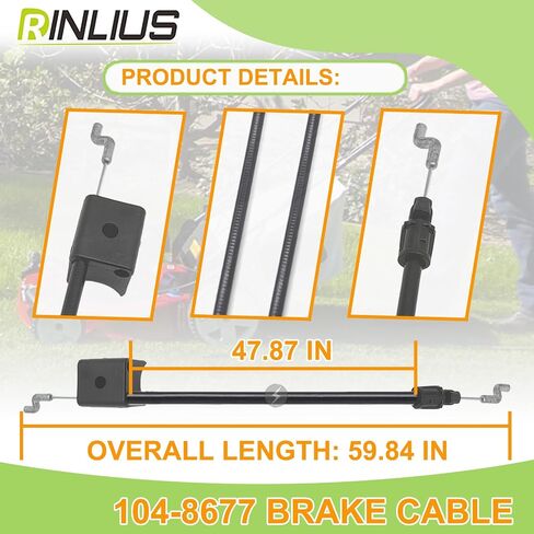 54530-VL0-S01 Brake Cable for Honda 21" HRR216 HRX217 Walk-Behind Lawn Mowers fits Honda HRR216K9, HRR216K10, HRR216K11, HRX217K1, HRX217K3, HRX217K5, HRX217K6 Lawn Mower in Saudi Arabia