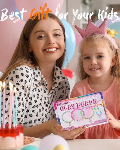 BestNow Clay Beads Bracelet Making Kit 5000 Pcs Friendship Bracelet Kits Flat Beads for Jewelry Making Polymer Heishi Beads Set for Bracelet Necklace DIY Crafts Gift for Girls Ages 6-12 in Kuwait