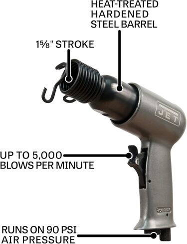 JET JAT-902 Long-Barrel Pneumatic Hammer, 3-1/2-Inch Stroke (505902) in Saudi Arabia