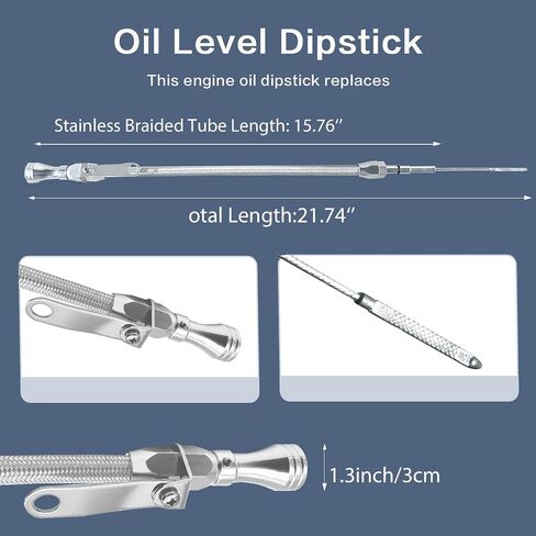 HAHAHA LS1 Engines Dipstick 20.8 Inch. Compatible with GM Chevy LS1 1997-up Models .Stainless Steel LS1 Engine Oil Dipstick .（ Not for 4.8L/5.3L Truck Engines）#5114 in Saudi Arabia