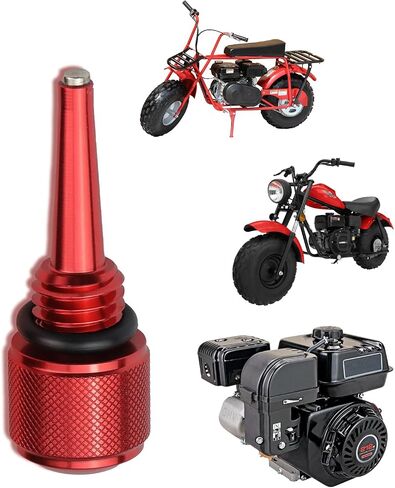 Aluminum Alloy Magnetic Oil Dipstick for Predator 212 Coleman 196cc Mini Bike Ghost 224cc Engine, KT196 Go Kart, BT200X CT200U EX, Baja Warrior MB200, Honda GX160 GX200 Clone Engine (Red) in Saudi Arabia