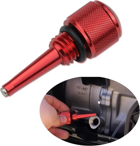 Aluminum Alloy Magnetic Oil Dipstick for Predator 212 Coleman 196cc Mini Bike Ghost 224cc Engine, KT196 Go Kart, BT200X CT200U EX, Baja Warrior MB200, Honda GX160 GX200 Clone Engine (Red) in Saudi Arabia