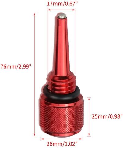 Aluminum Alloy Magnetic Oil Dipstick for Predator 212 Coleman 196cc Mini Bike Ghost 224cc Engine, KT196 Go Kart, BT200X CT200U EX, Baja Warrior MB200, Honda GX160 GX200 Clone Engine (Red) in Saudi Arabia