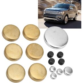 Freeze Plug Kit, Brass Freeze Plugs Engine Expansion Plugs Brass Freeze Plug Kit MPE‑108BR Replacement for 255ci 260ci 289ci 302ci 351ci