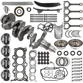 G4KJ 2.4L RECORTER REDERAWILD KIT W/CRANKSHALD ، مجموعة سلسلة التوقيت ، مجموعة حشية الرأس والمكابس لـ KIA Sportage Hyundai Santa Fe Sport 2.4L G4KJ استبدال#23111-2G200 21020-25150 23040-2G510