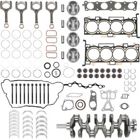 Engine Rebuild Kit with Crankshaft Connecting Rod Piston Gasket Set Compatible with Hyundai Sonata Tucson Santa Fe, Kia 0ptima Sorento Sportage 2.4L 2011-2020 Replace 23111-2G230 23111-2G200