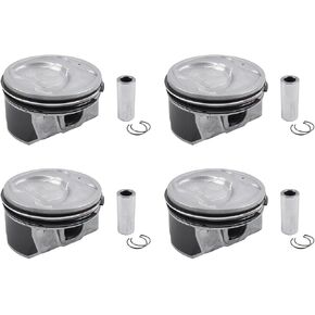 Engine Piston & Ring Set Compatible with 2011-2019 Kia Optima/Sorento, Hyundai Sonata 2.4L G4KJ, Replace 23410-2G500, 23040-2G500