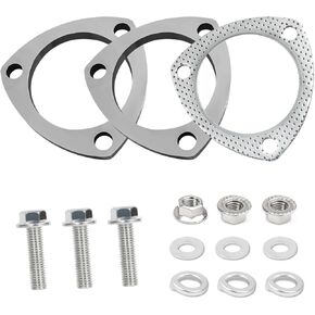3" Exhaust Flange Gasket with 3 Exhaust Bolts Tool Set,Stainless Steel Exhaust Flange Repair Kit for Securing Exhaust System Component,Durable Car Accessories Exhaust Gaskets Kit (3")