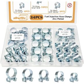 34pcs 8-18mm 5 أحجام خط خرطوم خط خرطوم مخطوطة ، 1/4 "5/16"