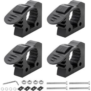 JERBOR Quick Release Rubber Clamp Mount Kit Fits 1-1/7'' to 1-3/7'' Diameter Tool Handles for Trucks UTV ATV Offroad 4X4 Parts Roof Rack Shovel Holder - 4 Pack