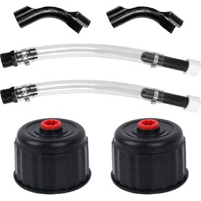 Racing Fuels Filler Hose & Cap Kit, 5.5 Gallon Replacement Cap for VP Racing Fuel Jug, Racing Fuel Jug Hose with Bender for VP Racing Fuel Jugs, Jegs Jugs, LC2 Jugs - 2 Pcs