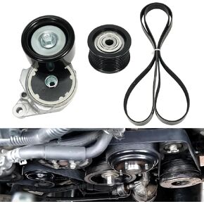 حزام سربنتين توتر المتوتر العاطفة مجموعة Drive 4.6/5.7L V8 FIT لـ LEXUS GX460/LX570 ، ل Toyota Sequoia/Tundra/Land Cruiser ، 2007-2018#استبدل 90K-39185 (39185+36370+8PK2415)