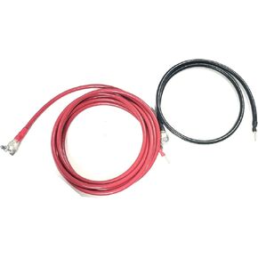طقم نقل البطارية ، كبل 2 AWG ، أعلى ما بعد 12 قدمًا أحمر / 3 أقدام أسود