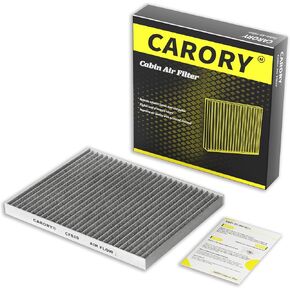 Cabin Air Filter w/Activated Carbon for Select 2010-2021 Chevy, GMC, Hyundai, Kia Models - Captiva Sport, Equinox, Terrain, Azera, Santa Fe (Sport, XL), Sonata, Cadenza, Optima, Sedona