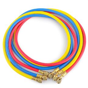 خراطيم HVAC ، مجموعة خراطيم مقياس مشعب AC متوافقة مع R22 ، R134A ، R404A ، R407C التبريد 1/4 "SAE Thread 600psi AC خراطيم AC
