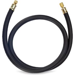 Upgraded 1/2" Diameter Hvac Vacuum Hose, 3/8" to 1/4" Fitting High-Flow Refrigerant Hose Faster HVAC Evacuation and Recovery, 6 Feet Black