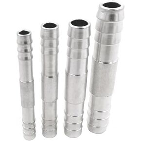 Set of Automotive Air Conditioner Refrigerant Hose Fittings 3/8’’ 1/2’’ 5/8’’ 3/4’’ Aluminum Straight Push in Splice Connection A/C Hose Barb #6#8#10#12