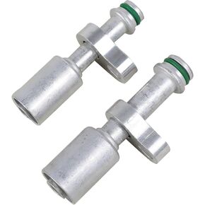 Air Conditioning AC Fitting Set #8 and #10 Female Straight for R134a, with moveable block