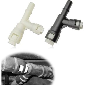 2pcs سخان السيارة خراطيم مدخلات تركيب 15055343 موصل خرطوم مدخل السخان التوافق مع 00-14 GMC Yukon Sierra Chevy Tahoe Suburban Cadillac Escalade (بالأبيض والأسود)