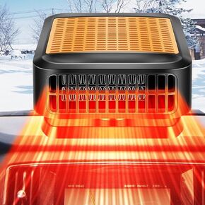 سخان السيارة ، سخان السيارات المحمولة 12V و defroster ، 200W مروحة تسخين وتبريد 200 واط ، قم بتوصيل سخان السيارة لزيادة الزجاج الأمامي مع سخانات دوارة 360 درجة للسيارة ، والسيارة ، والسيارات الدفعية ، سيارات الدفع الرباعي