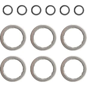 12Pcs Fuel injector Gasket Ring & Elemen Compatible with BMW 135i 228i 335i 428i 528i 535i 740i X3 X5 X6t Replace 13537591006 13537577649