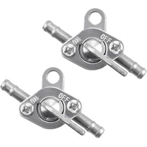 2 PCS Inline Fuel Tank Tap Valve, 6mm Motorcycle Inline Fuel Petcock Shut Off Valve, Gas Fuel Tank Tap On-Off Switch for 50/70/90/110/125/140/150cc ATV Scooter Dirt Bike
