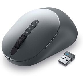 ماوس لاسلكي محمول من ديل - MS3320W، لاسلكي - 2.4 جيجا هرتز، بلوتوث 5.0، ضوء LED بصري، تمرير ميكانيكي، 1600 نقطة في البوصة، 3 أزرار - أخضر منتصف الليل