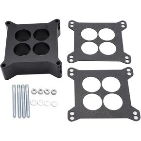1/2" Ported Phenolic Carburetor Spacer 4bbl Compatible With Holley SB Chevy Ford SBC BBC BB