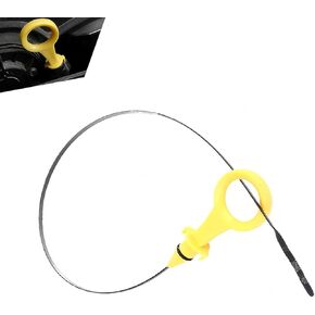 1 PC Car Engine Oil Distick ، ​​إجمالي الطول 60.8 سم طول المسطرة 51.4 سم العرض 3.8 سم ارتفاع مستوى الزيت 2 سم الكشف عن الفولاذ ، OEM #06J115611F/06H-115-611E ، ل passat tiguan audi (أصفر)